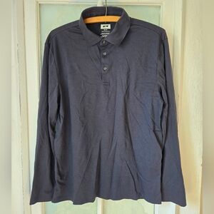 JOSEPH ABBOUD Navy Long Sleeve Polo M Modern Fit